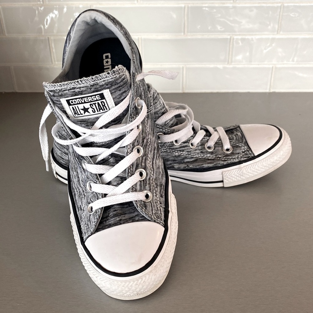 Converse Women’s Size 10 Heather/Black/Metallic Sneakers